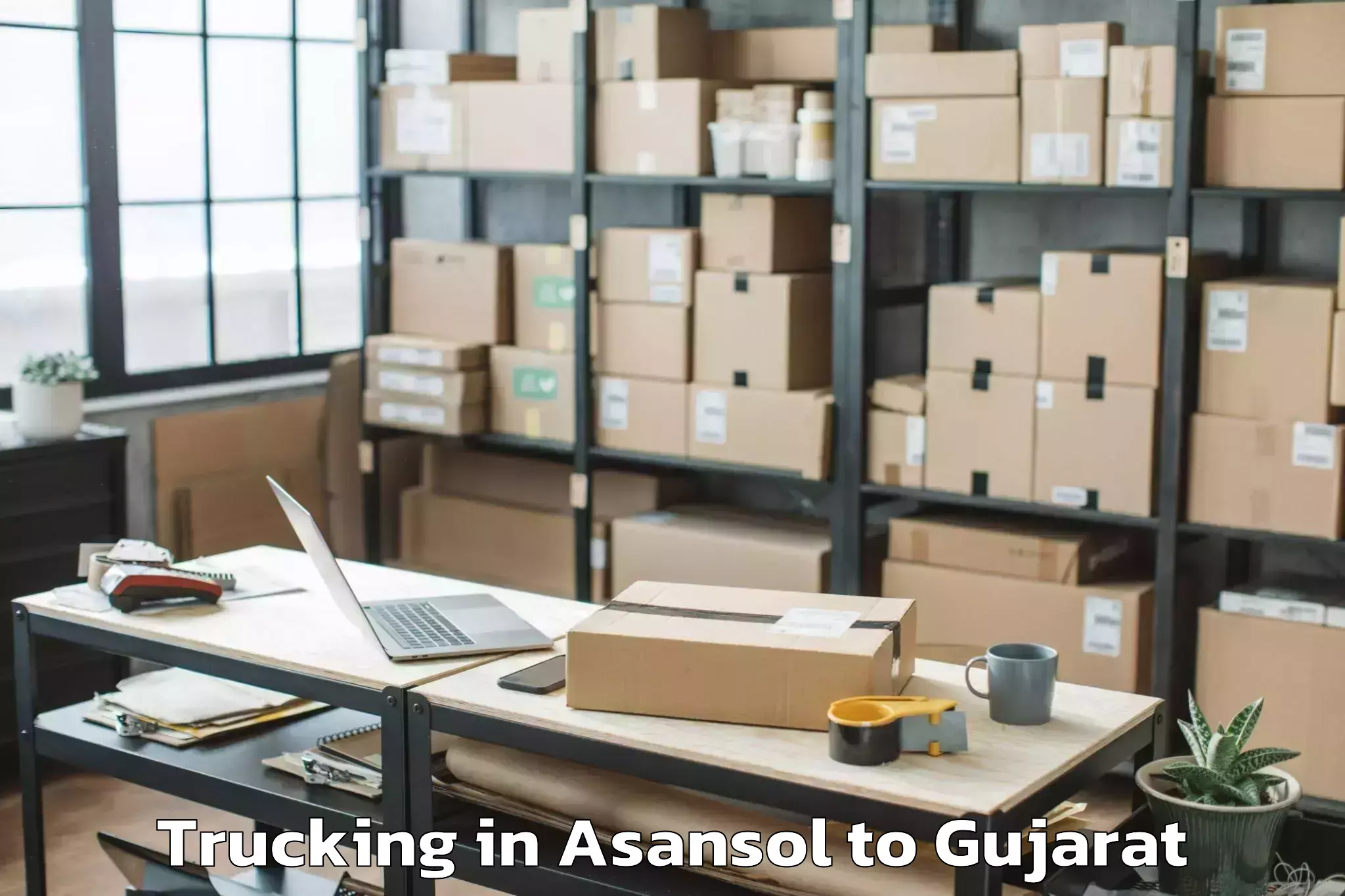 Professional Asansol to Modasa Trucking